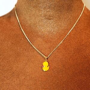 Lia Sophia Yellow Duck Juvenile Pendant Necklace